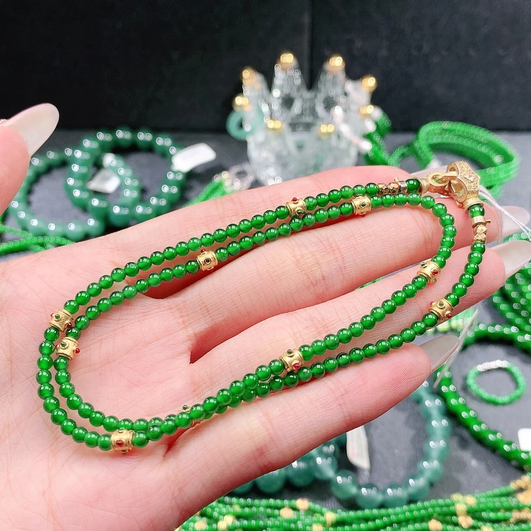 翡翠未镶嵌手链项链