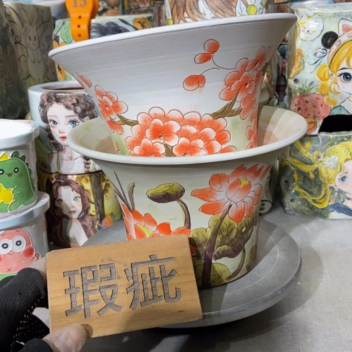 红陶景德镇艺术手绘作品