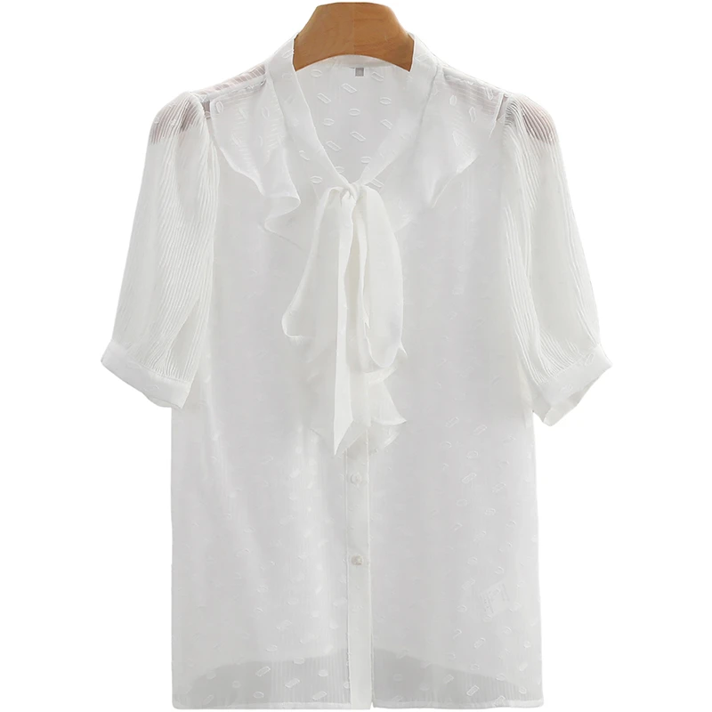 S1077-伍莎服饰云仓百搭时尚新款雪纺衫夏季#ZNK36S010