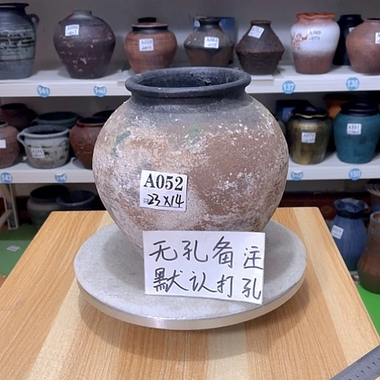 红陶手工制作工艺花盆