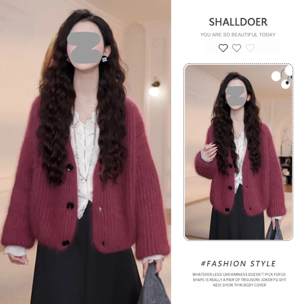 潮流纯色显瘦长袖女2025秋季新款韩系高级设计感通勤针织衫