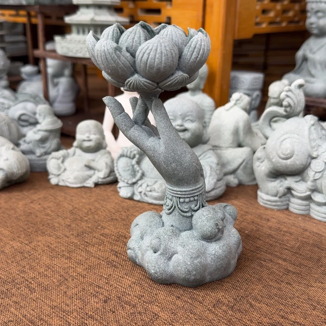 石材青砂石佛手莲花