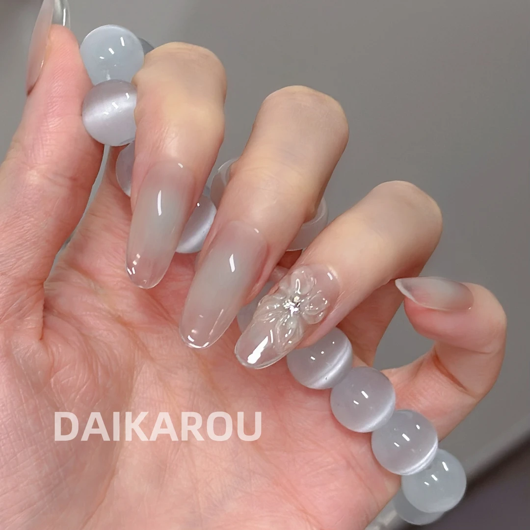 翠色东篱 黛卡柔 预售 每分每刻 中椭圆 长椭圆 手工穿戴甲10片