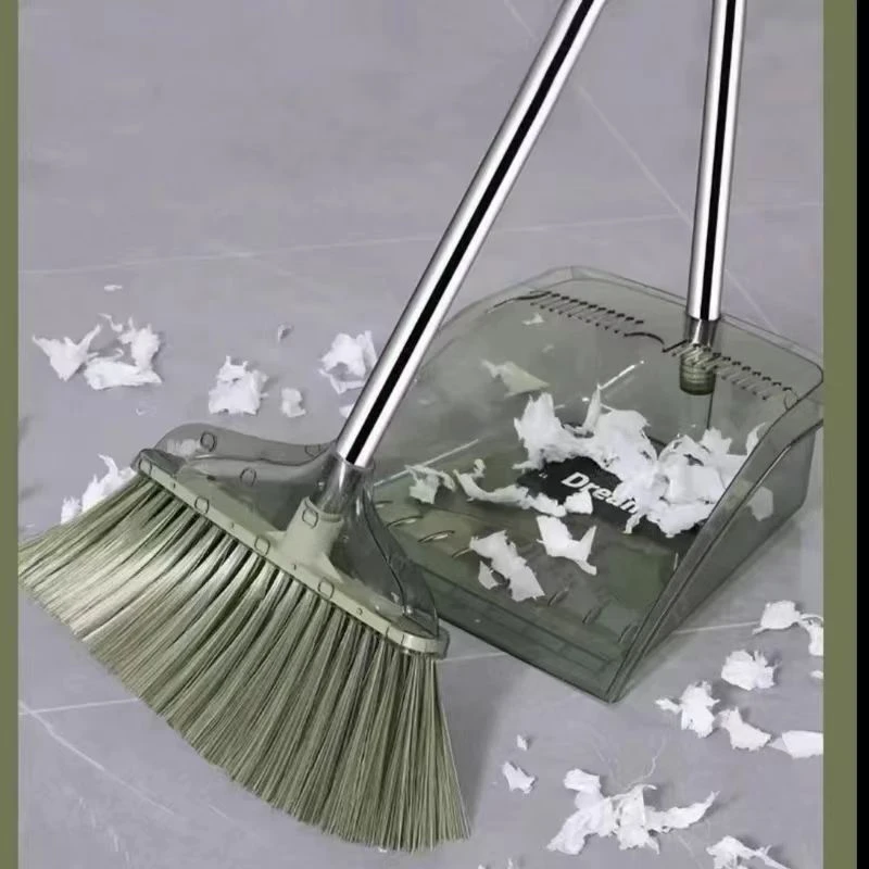 轻奢家用透明扫把簸箕套装加厚撮箕扫帚新款扫地头发组合笤帚