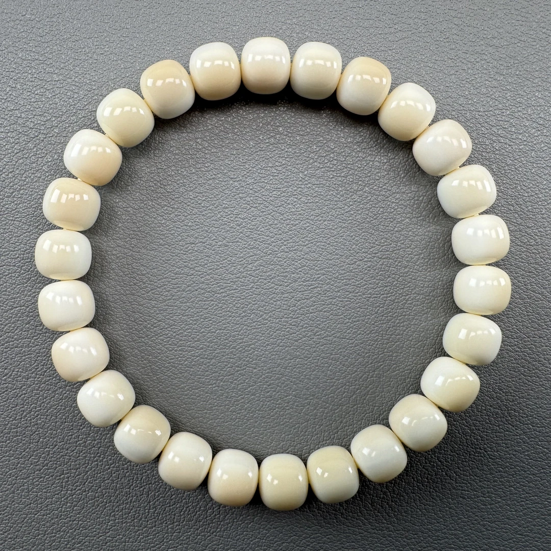 猛犸牙【虬】8X7纯肉老型手串《精工精挑全品无暇》