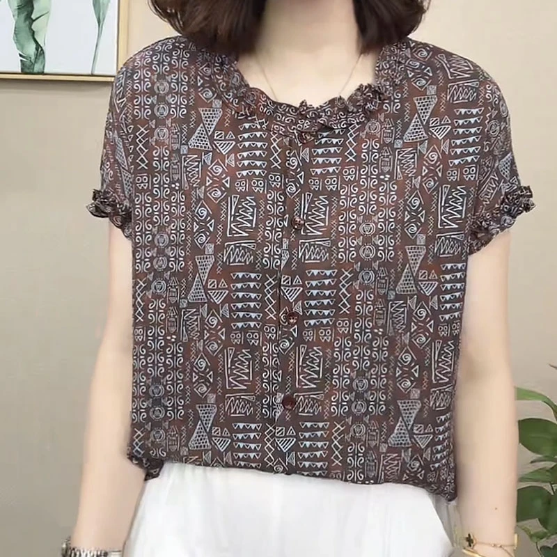 2025新款夏季洋气宽松减龄气质百搭设计感短袖T恤印花休闲时尚