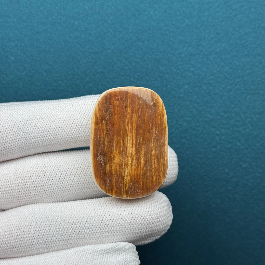 E72-78天然猛犸牙 黄金皮肥皂 26.4*37.5*13.2mm支持复检假一罚十