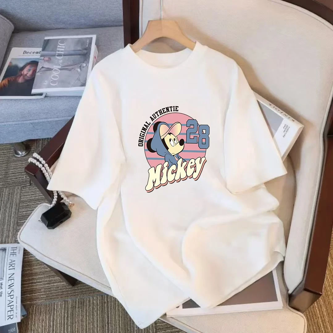 2025新款潮牌印花女款百搭韩版夏季显瘦休闲圆领女士T恤时尚半袖Y