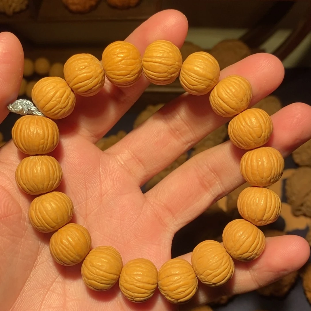 文玩手串猴头原皮原色