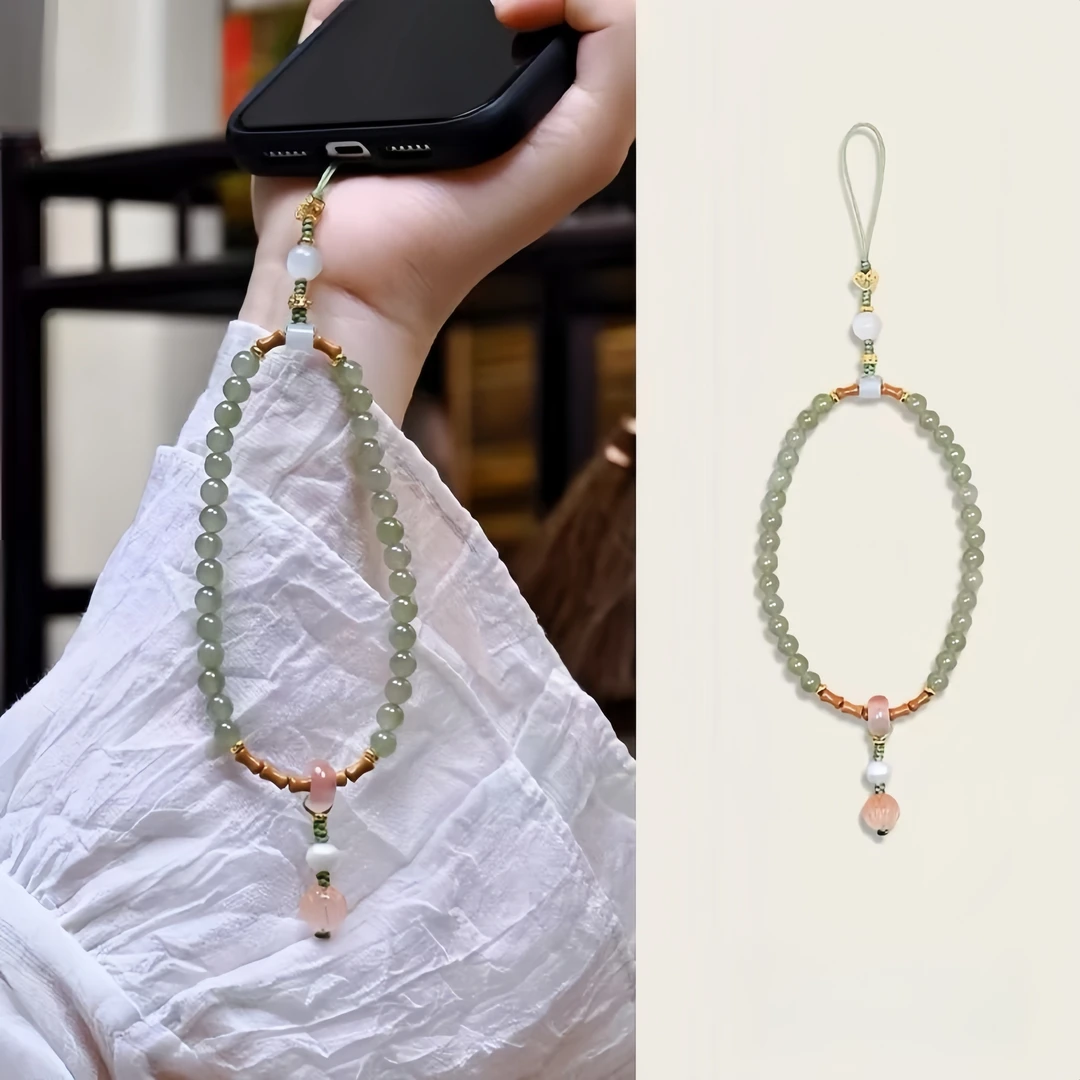 2025款原创手工原创晴水手机链轻奢串珠手机挂绳长款可挂手腕防摔