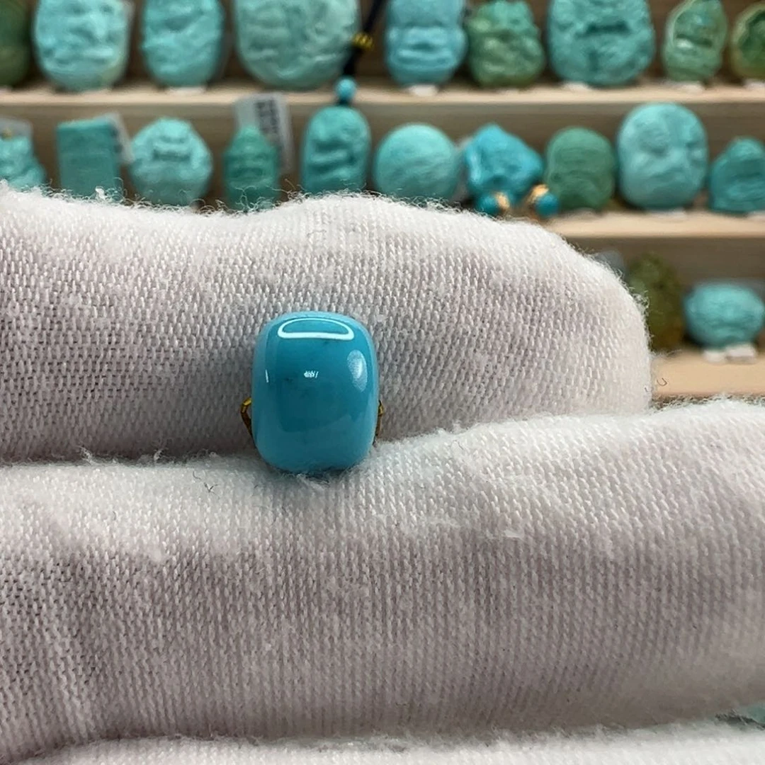未镶嵌绿松石老型珠9.2x7.1mm