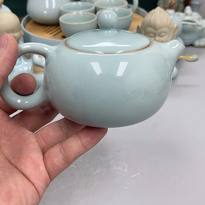 瓷天青色赵琳老师瑕西施壶