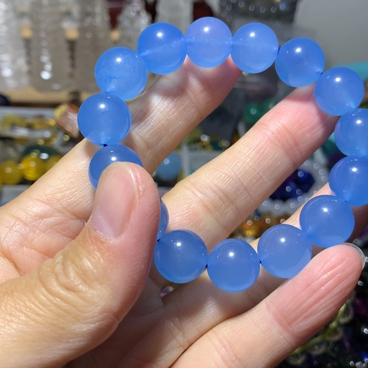 玛瑙/玉髓未镶嵌手链14mm左右手串