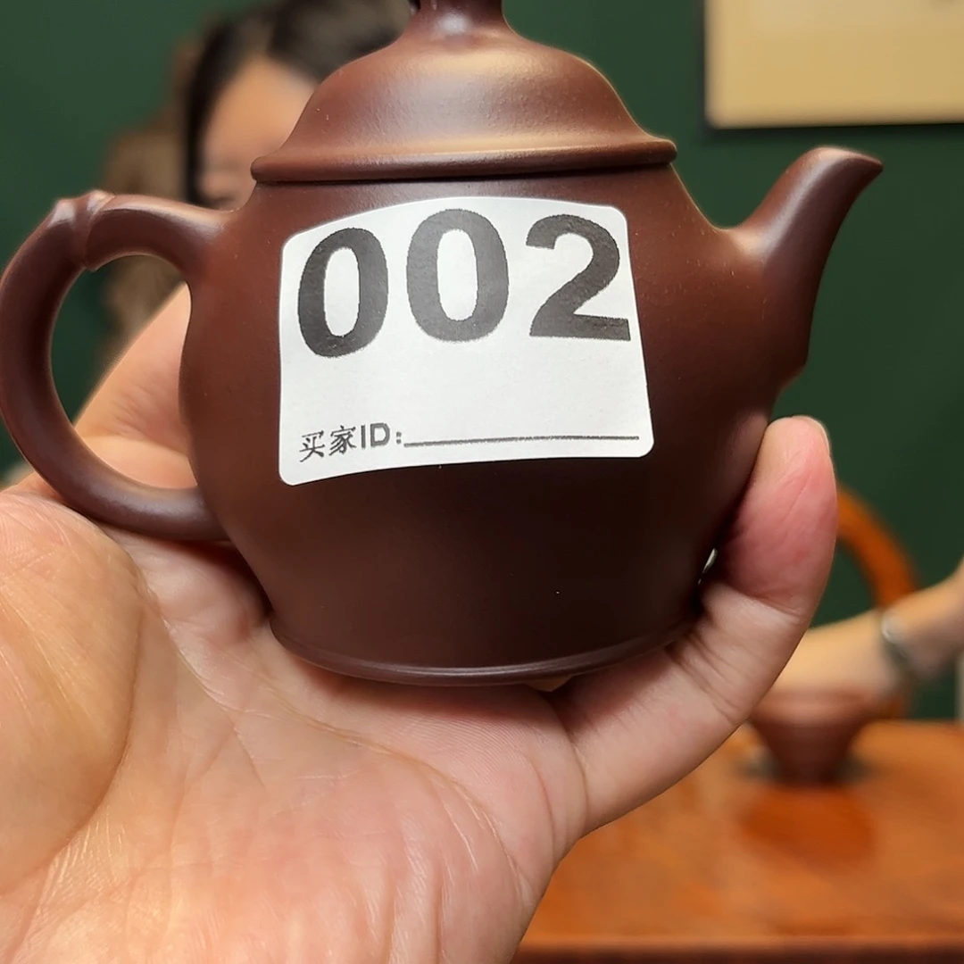茶壶紫砂简笠，老紫泥，140c c