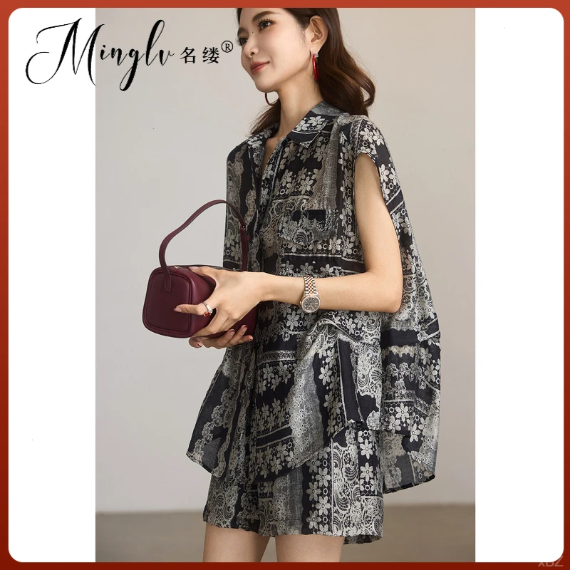 两件套欧洲站名缕女装短袖上衣新款2025年套装女夏季高端时尚大码