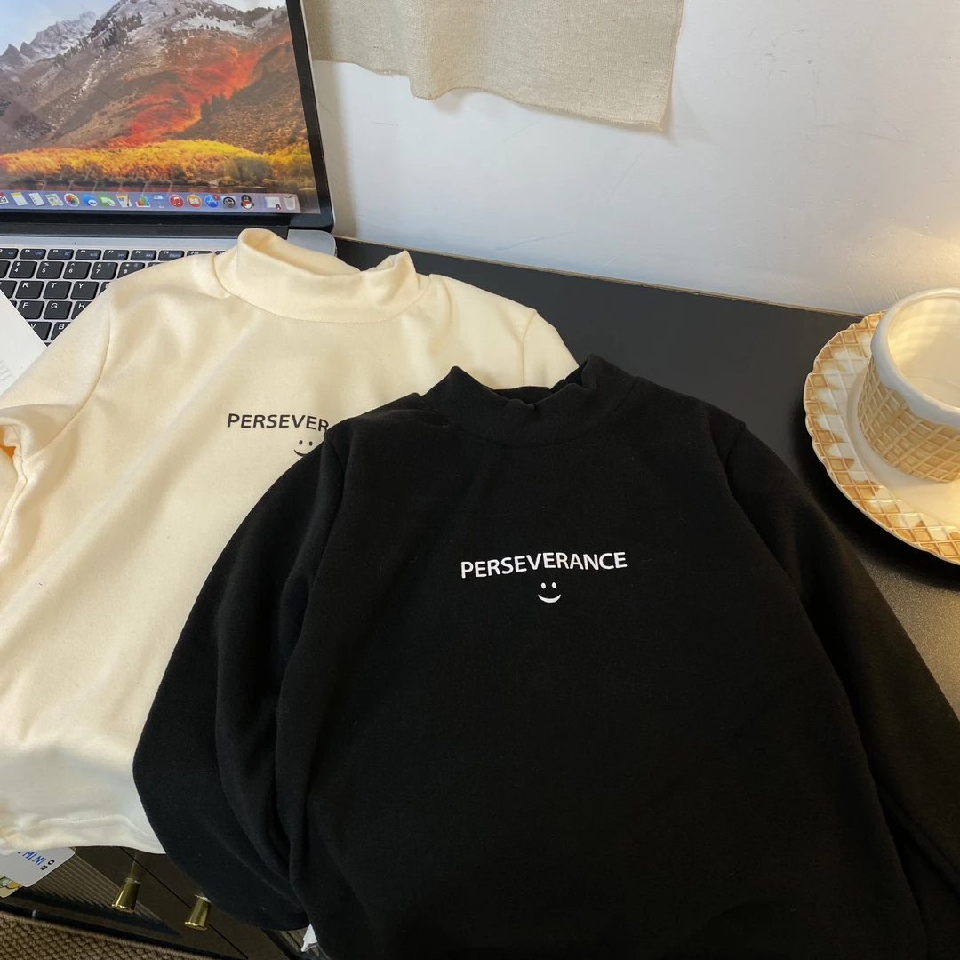 2209秋冬时尚潮流百搭洋气流行男女童字母打底衣