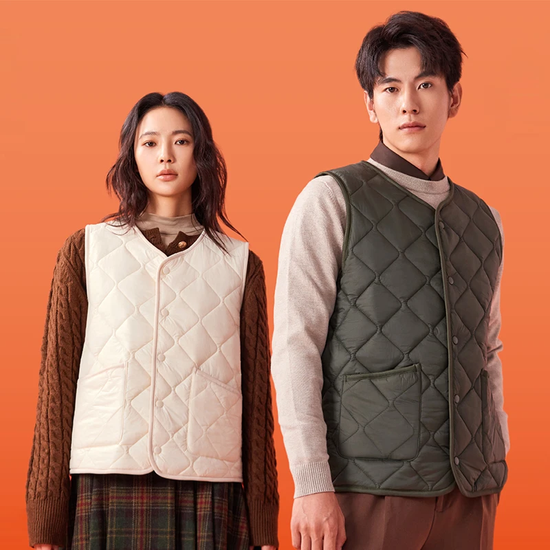 【杰歌盟】男女同款冬季羊毛马夹充气绒马甲防风防水外穿保暖坎肩