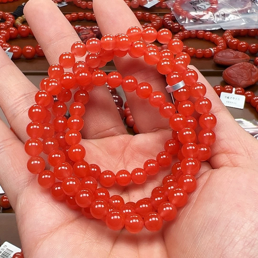 南红玛瑙未镶嵌手链