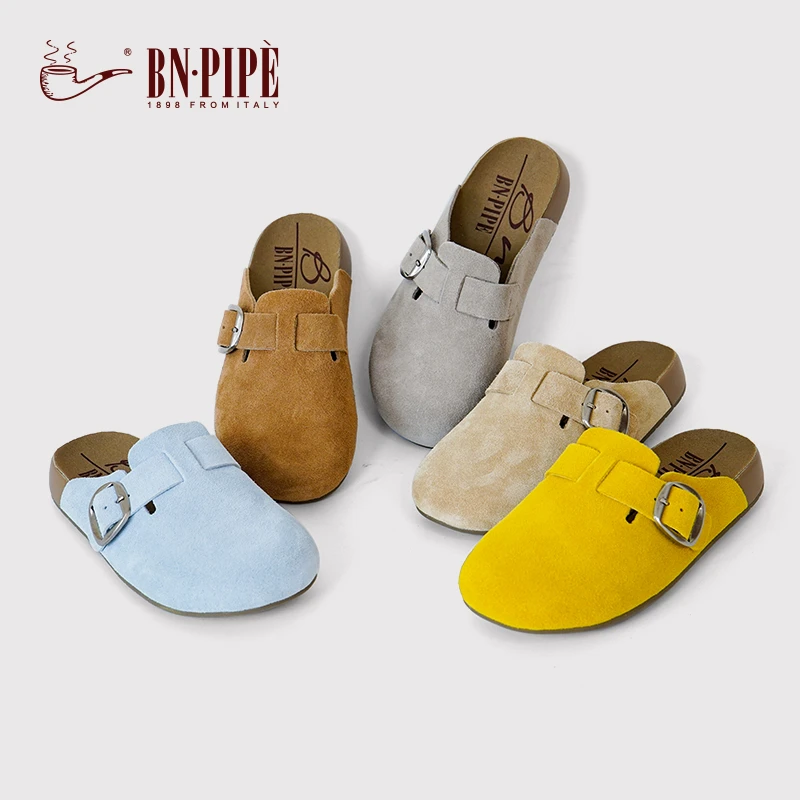 BN.PIPE/百年烟斗一脚蹬超火勃肯鞋包头半拖鞋女外穿2025新款单鞋