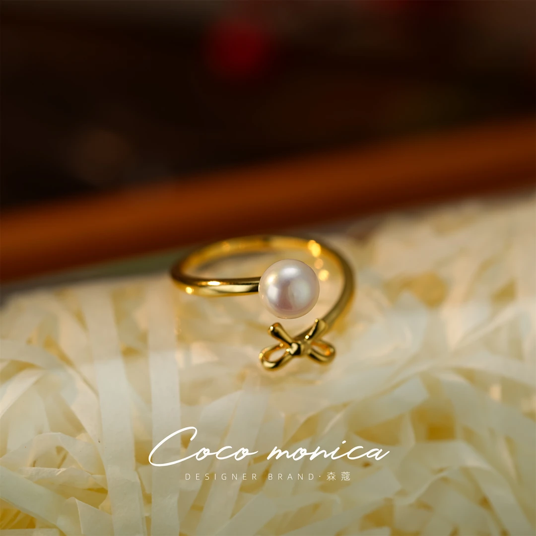 【小霞珠宝】天然淡水珍珠戒指百搭气质轻奢WA682