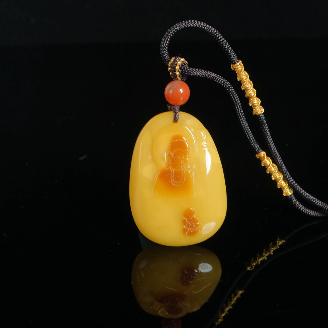 DY-M3876 送子观音蜜蜡吊坠 9.99g