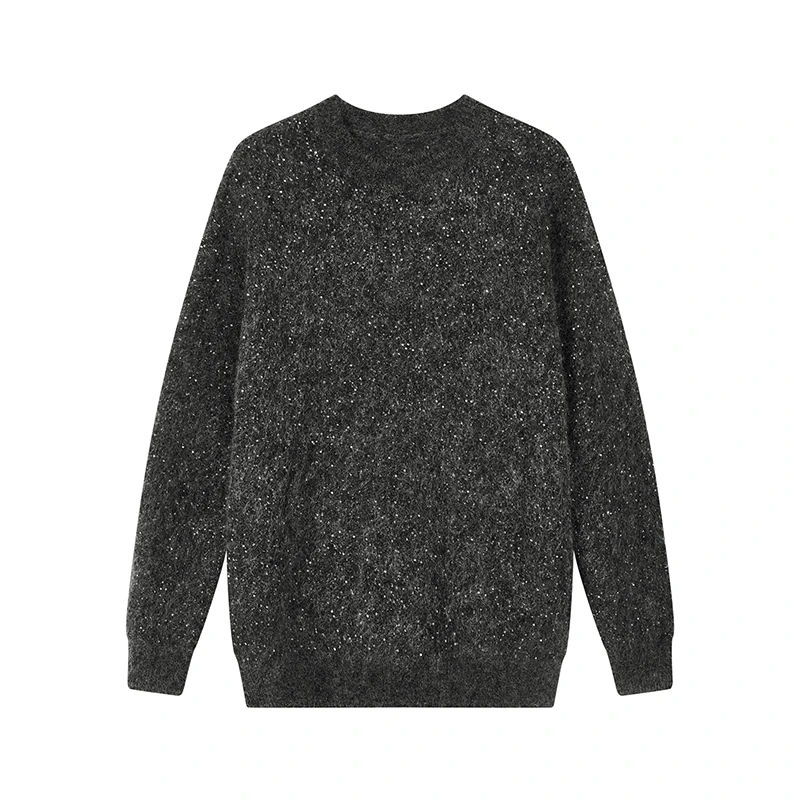 【女乔专属】马海毛亮片针织衫N8558