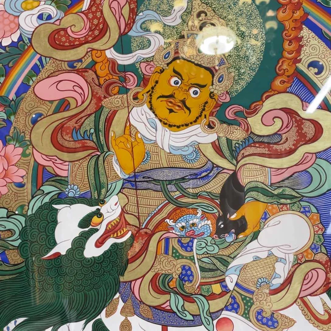 装裱画我****。热贡纯手绘唐卡