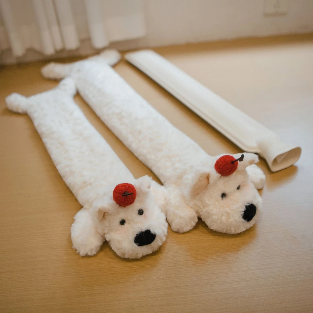 儿童可爱毛绒长条热水袋注水暖被窝加厚超大号冬天暖床神器防寒