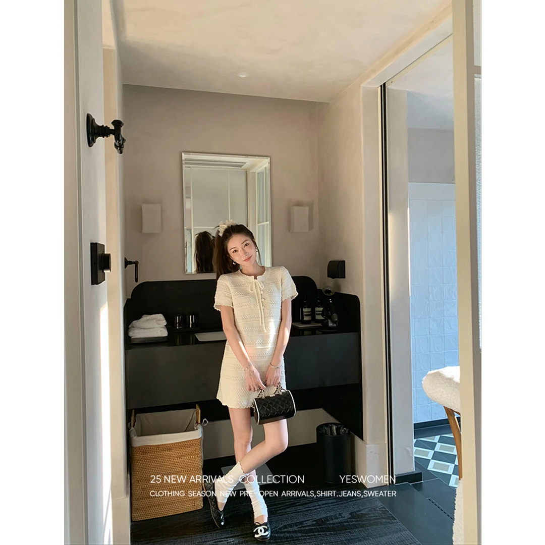 【交个朋友专属】YESWOMEN织光肌理·小镂空连衣裙XY7052B3476