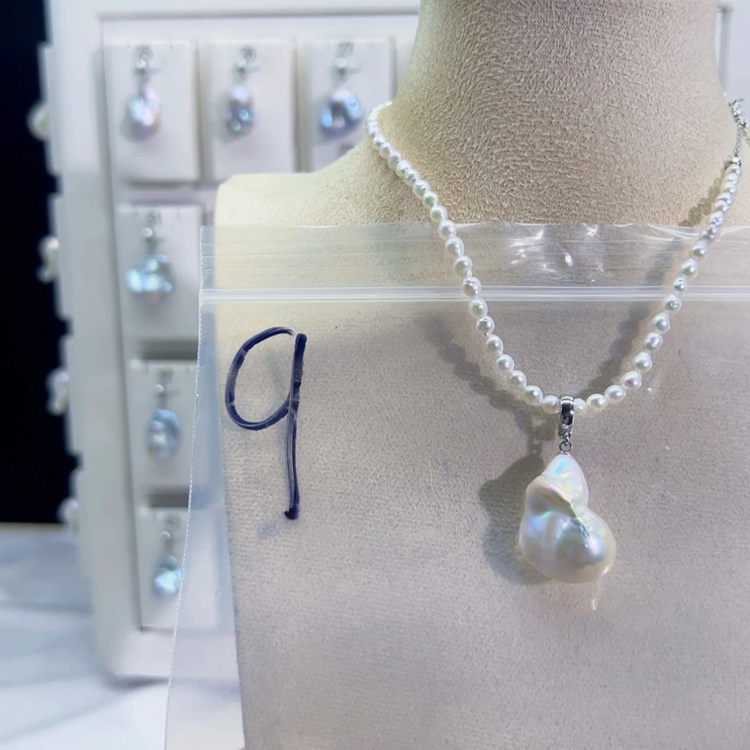 颈饰合金淡水珍珠