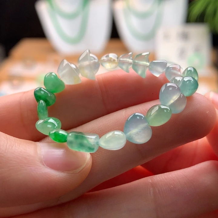 翡翠未镶嵌手链天然缅甸A货翡翠