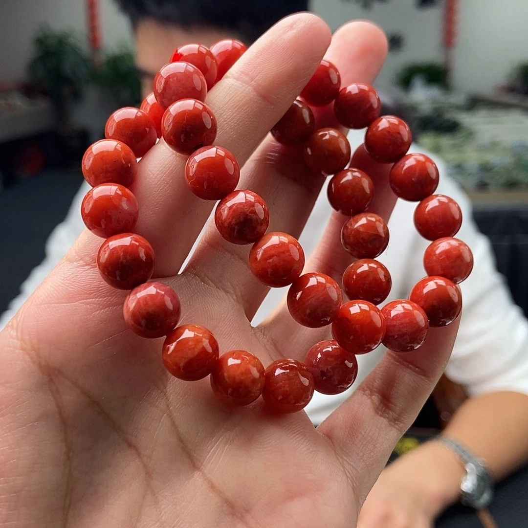 颈饰未镶嵌南红玛瑙手串 颜色多样性发拍一发一
