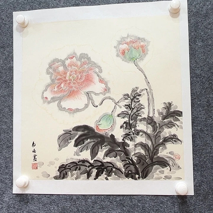 国画知鱼之乐纯手绘