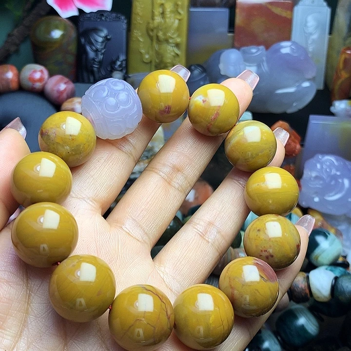 硅化玉未镶嵌手串