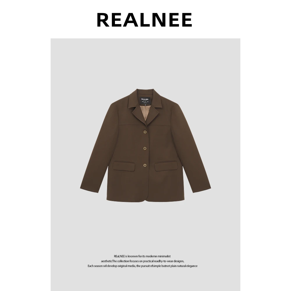 【迷雾柏林】“天丝+羊毛”慵懒单排扣翻领西装外套RLMMP4WT07122