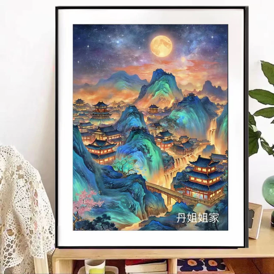 十字绣JYG048夜苍澜，大格尺寸60x 80