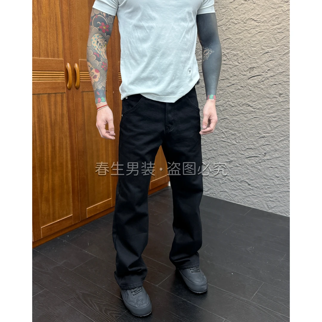 2025秋冬新款直筒宽松休闲百搭净版直筒宽松牛仔裤50066