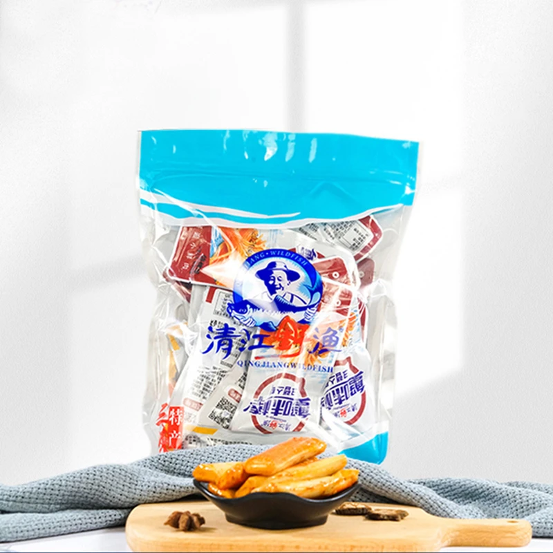 土老憨清江野渔蟹味棒500g散装即食休闲小零食