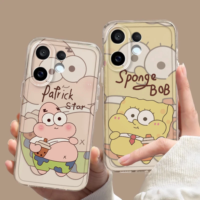 vivoS30网红新款派大星透明手机壳卡通海绵宝宝高级感软硅胶男女