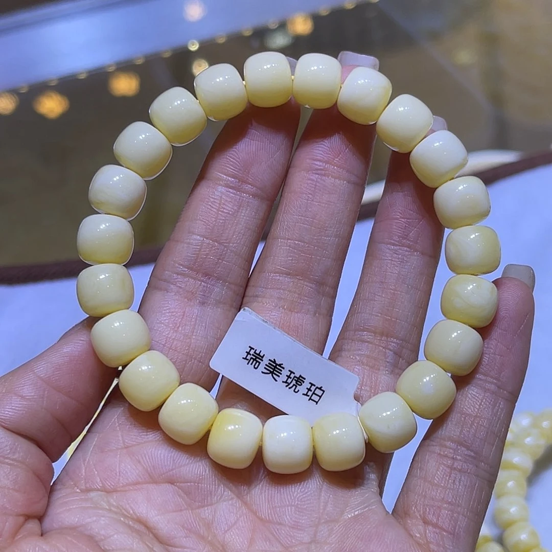 琥珀手链未镶嵌用****4蜜蜡手串