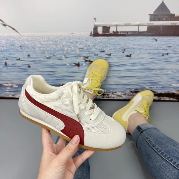 德训鞋圆头深口系带时尚休闲运动鞋百搭透气网面阿甘鞋8808