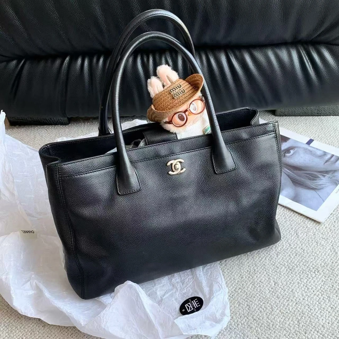 95新 Chanel/香奈儿 黑银cerf 中号包  36cm  15877802