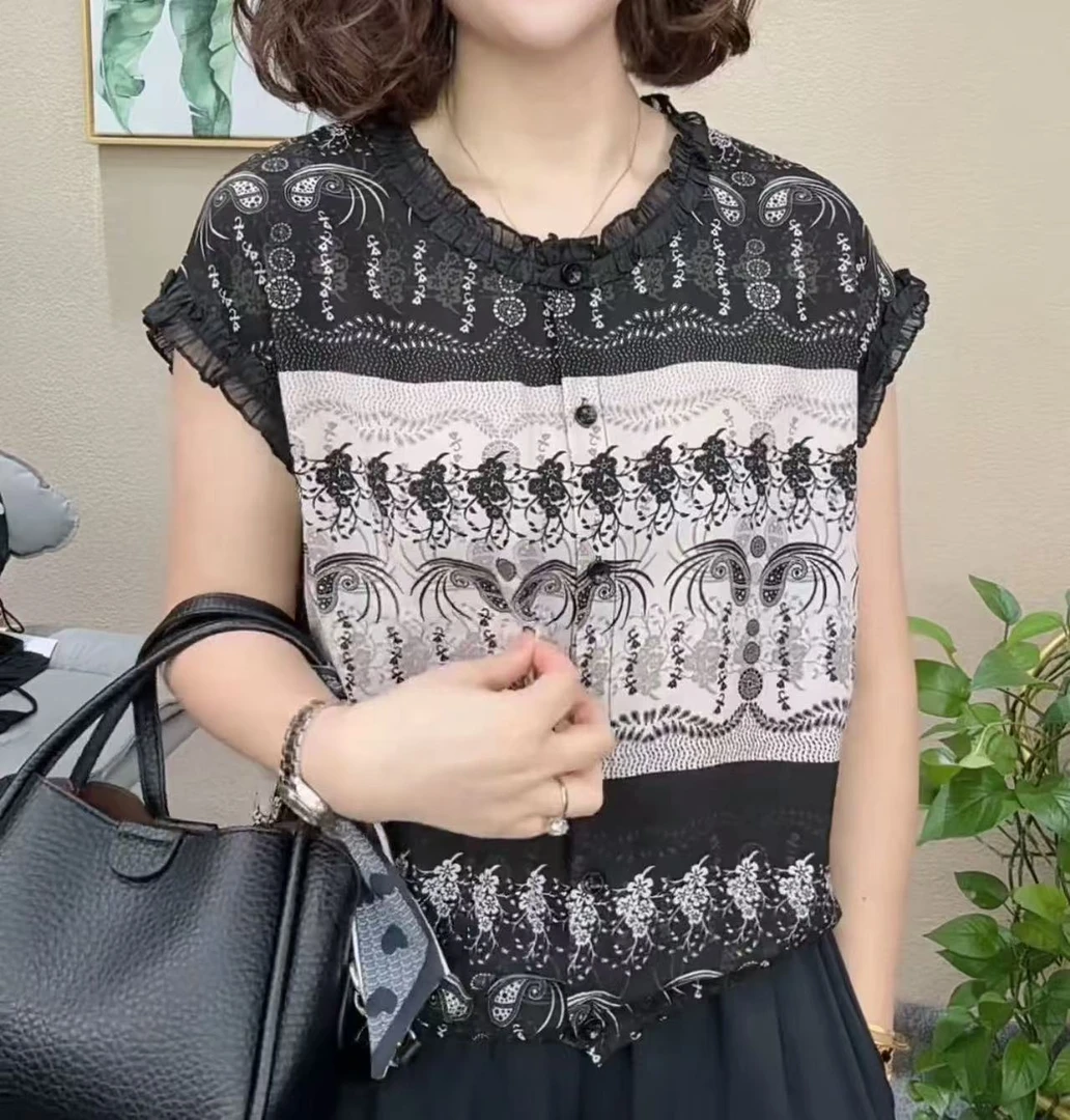 夏季新款法式设计感时尚无袖T恤女休闲百搭小衫修身显瘦减龄上衣
