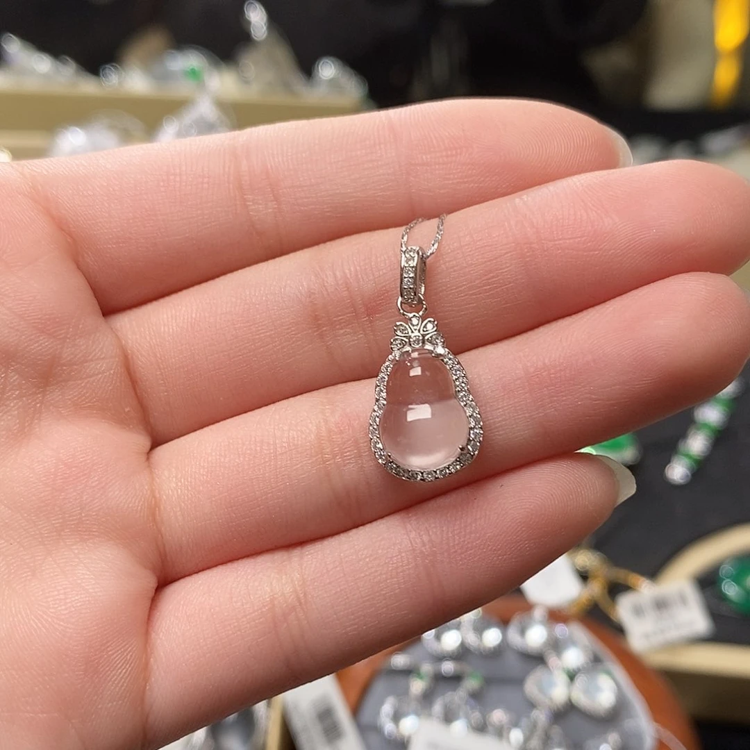 石英质玉颈饰银S925镶嵌琳@@A000070