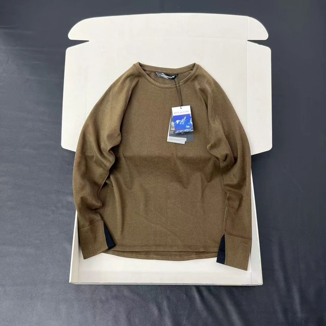 加系高端货 羊毛混纺 男士户外运动圆领百搭秋冬长袖卫衣