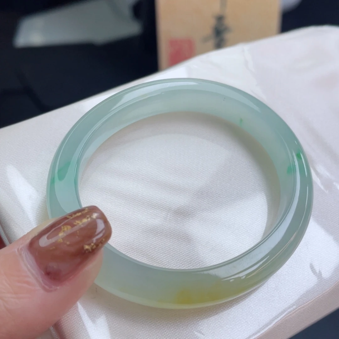 未镶嵌手镯翡翠51.5贵妃 千金难买黄加绿 3号