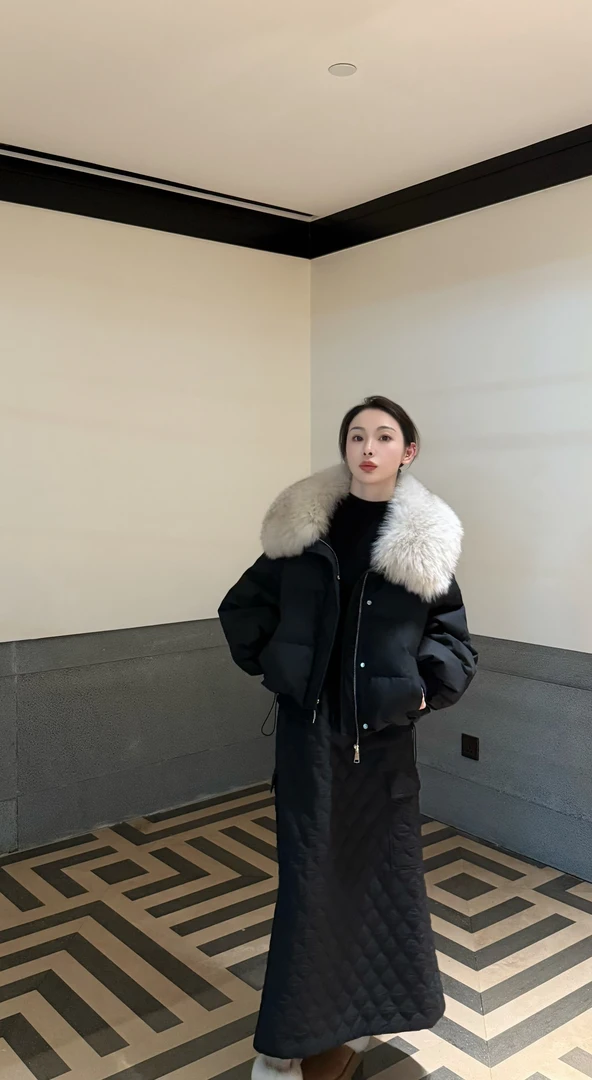 KK颜小新【听白】设计感小众时尚气质舒适休闲日常冬季95白鸭羽绒服