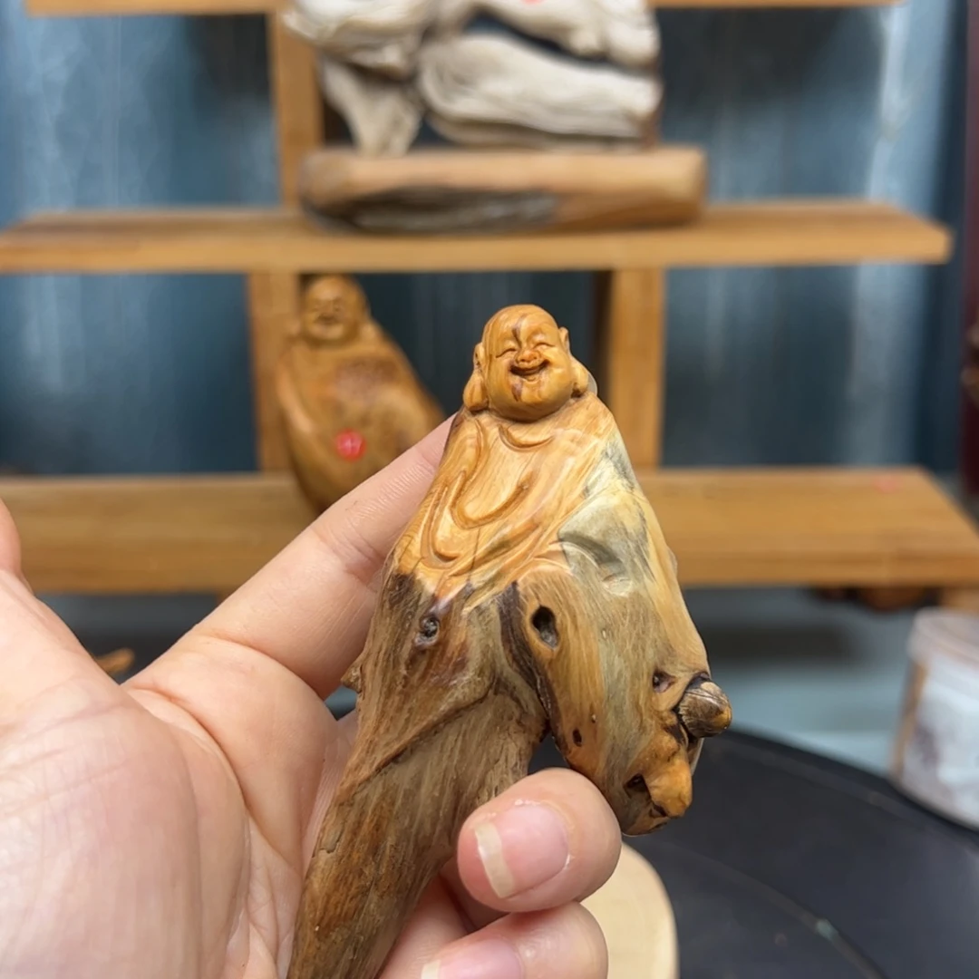 木浅*崖柏木摆件手把件