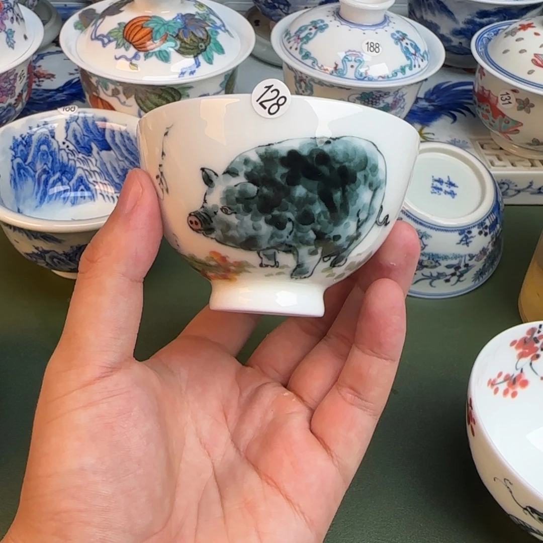 彦祖纯手工手绘茶具128