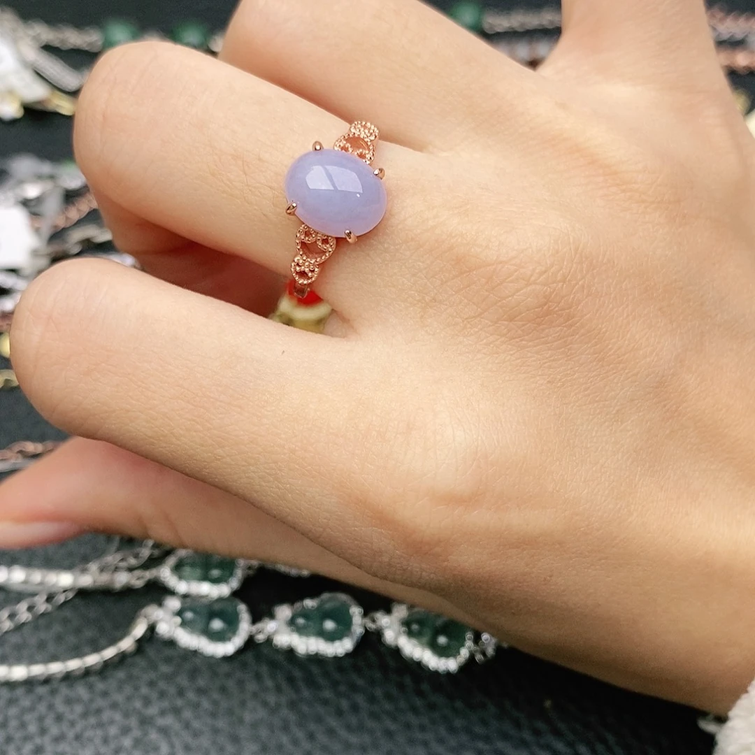 安****翡翠银S925镶嵌戒指